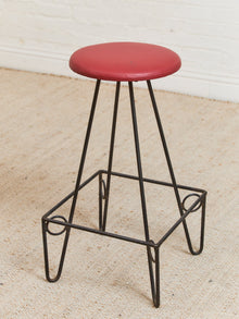 Set of Four Iron Bar Stools by Frederic Weinberg