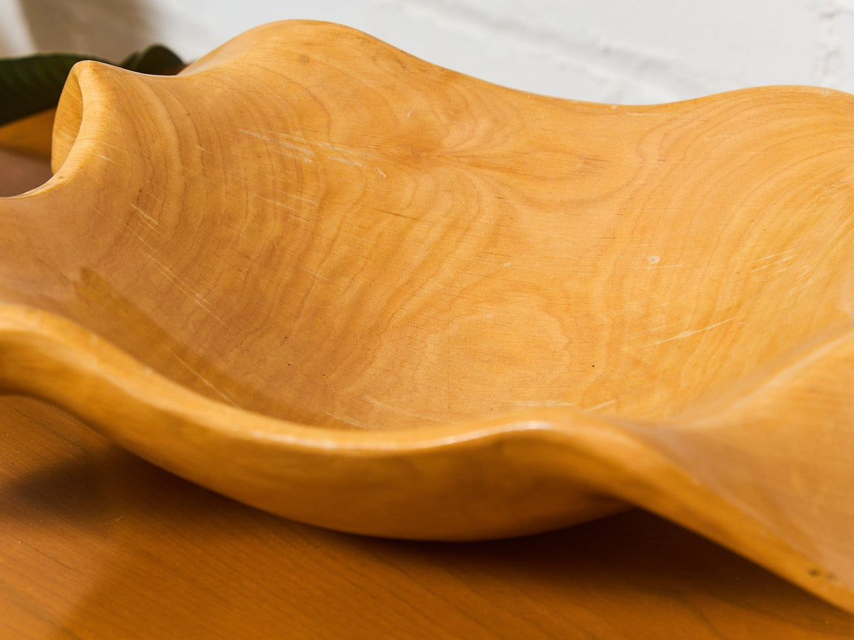 Sculpted Japanese Maple Wood Bowl