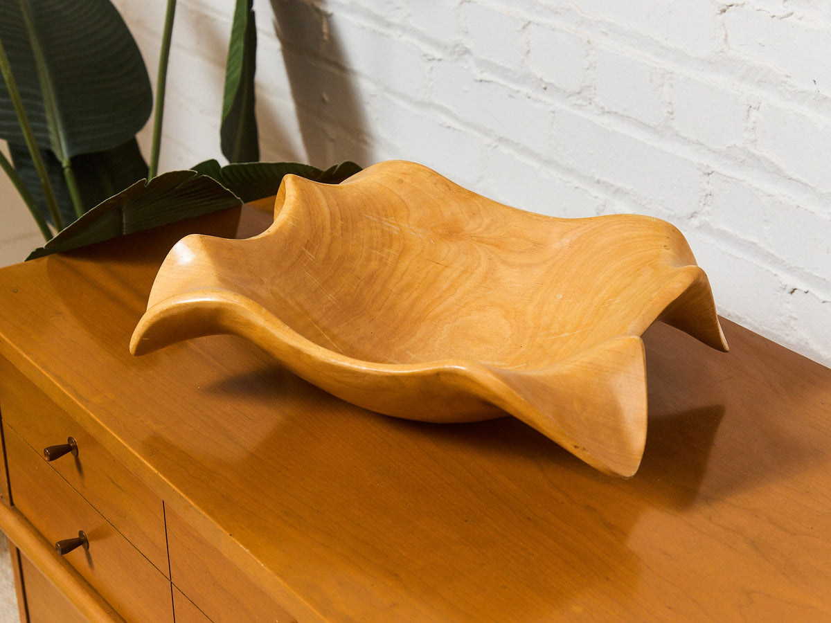 Sculpted Japanese Maple Wood Bowl