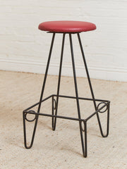 Set of Four Iron Bar Stools by Frederic Weinberg