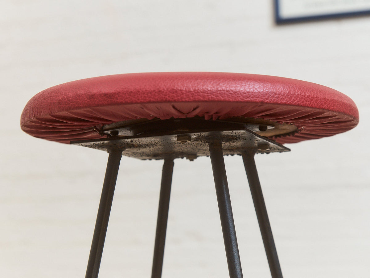 Set of Four Iron Bar Stools by Frederic Weinberg