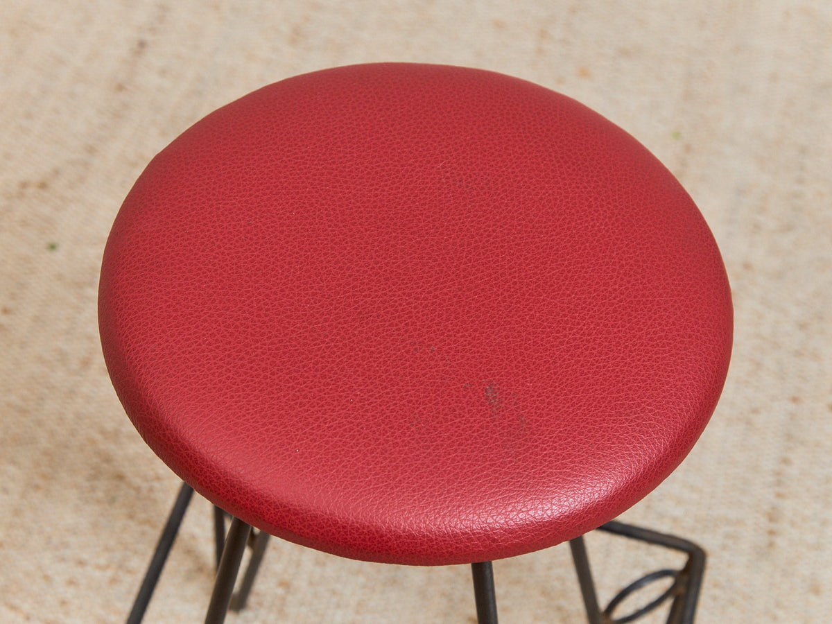 Set of Four Iron Bar Stools by Frederic Weinberg