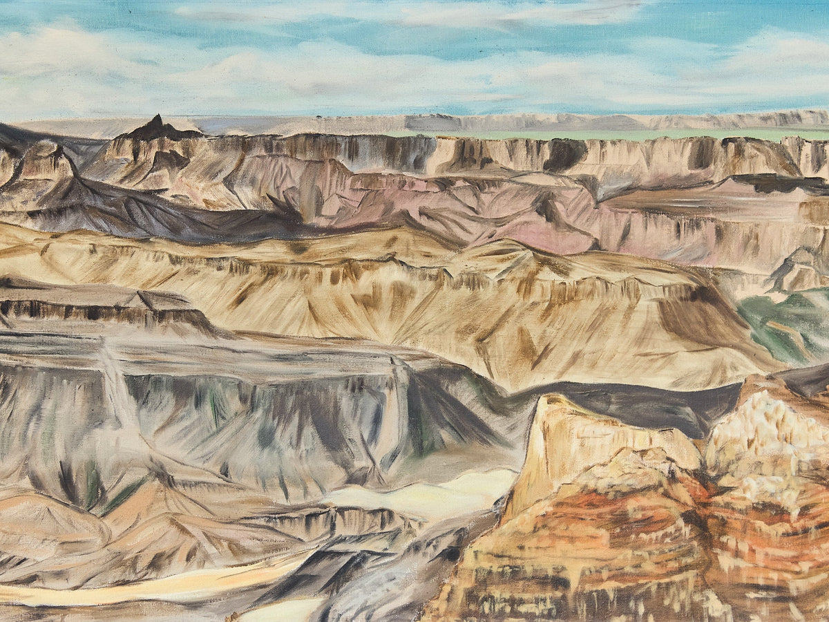 Grand Canyon Vintage Oil Painting