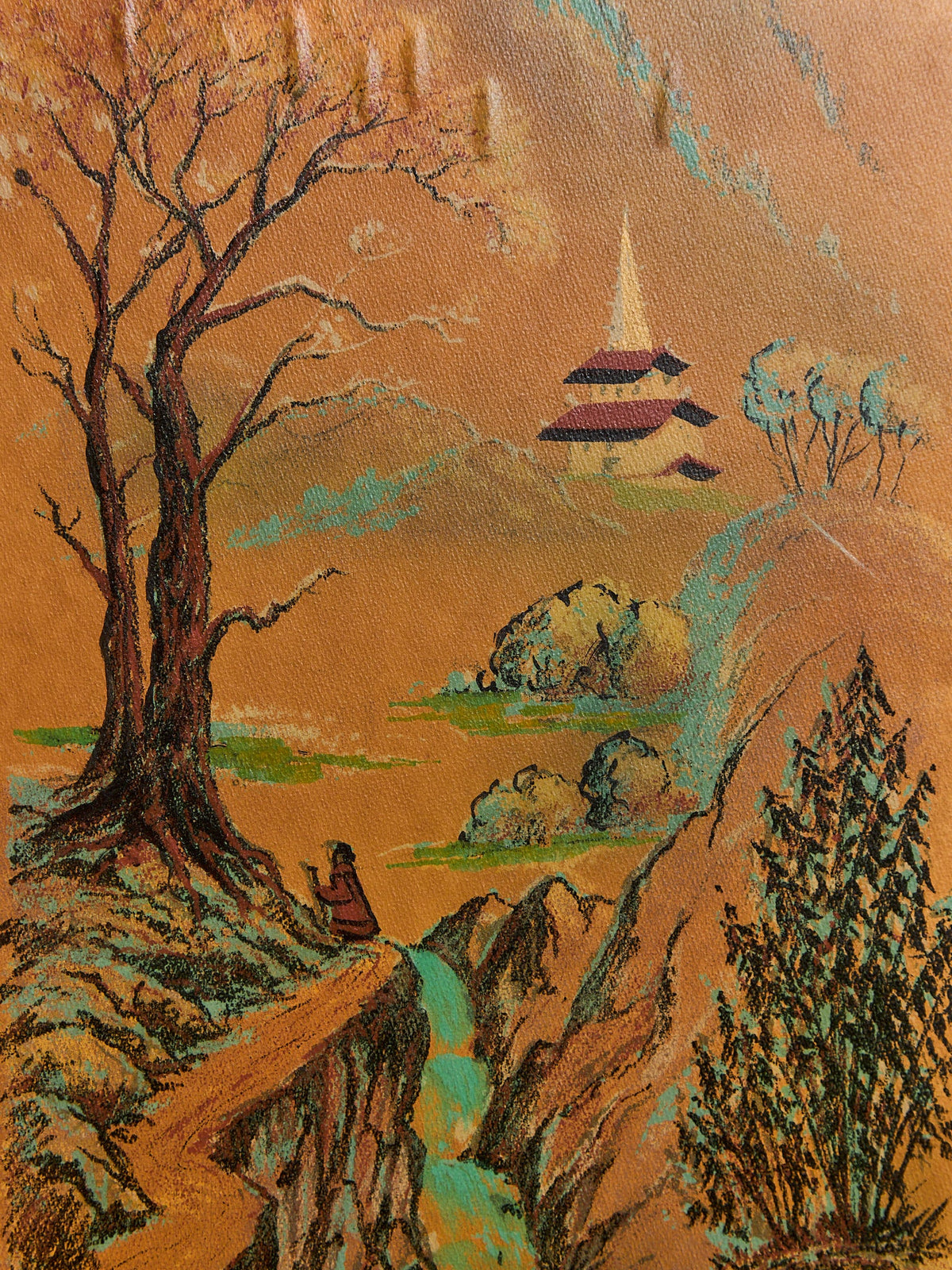Vintage Asian Scene 1960’s Mid Century