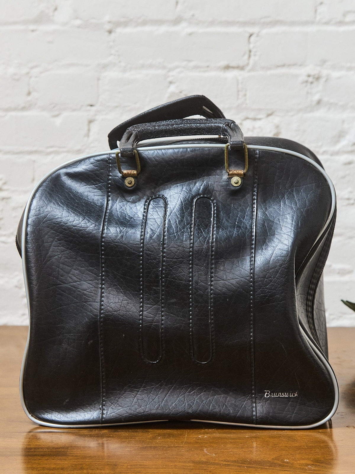 Vintage Brunswick Bowling Ball and Bag