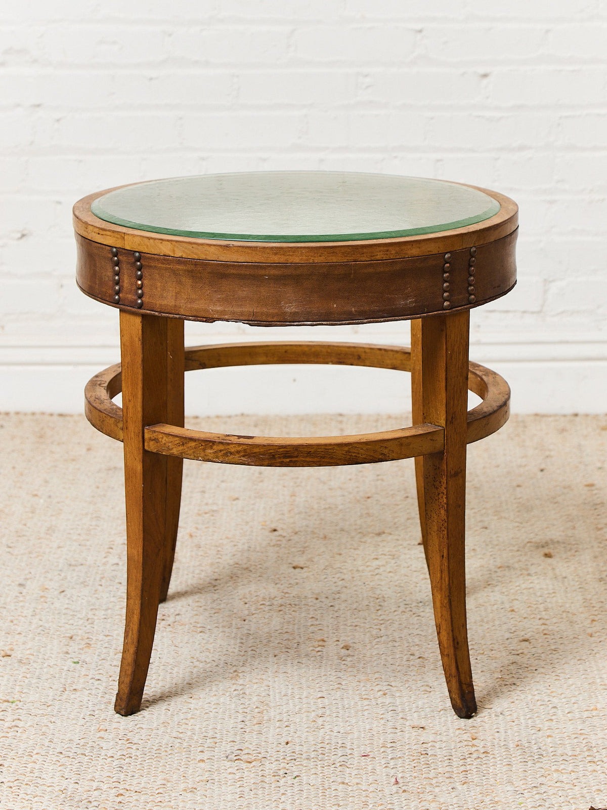 Art Deco Table with Glass Top