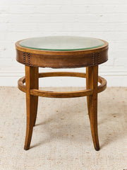 Art Deco Table with Glass Top
