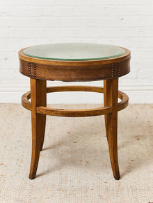 Art Deco Table with Glass Top