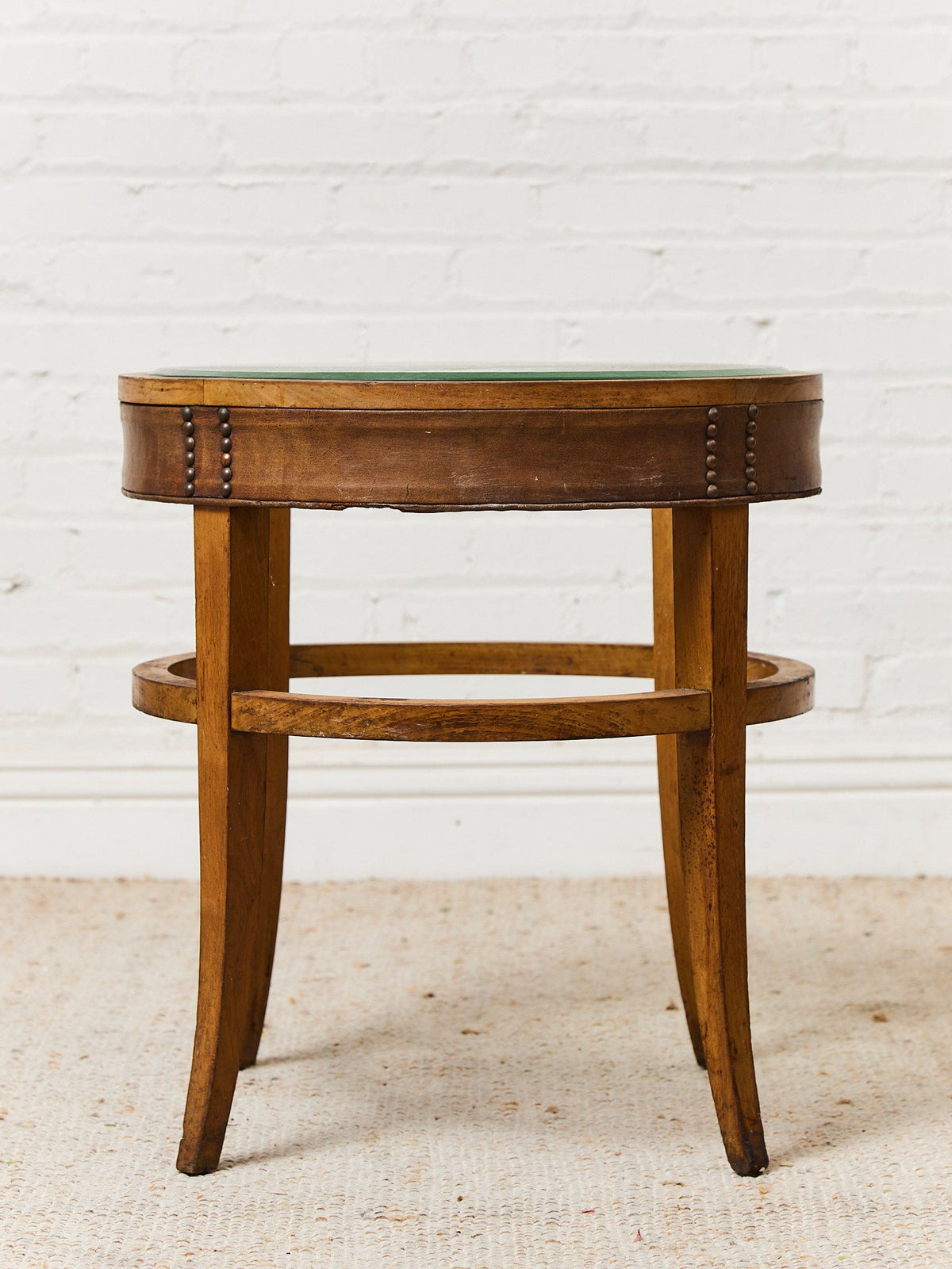 Art Deco Table with Glass Top