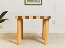 Checker, Blonde and Walnut Dining Table