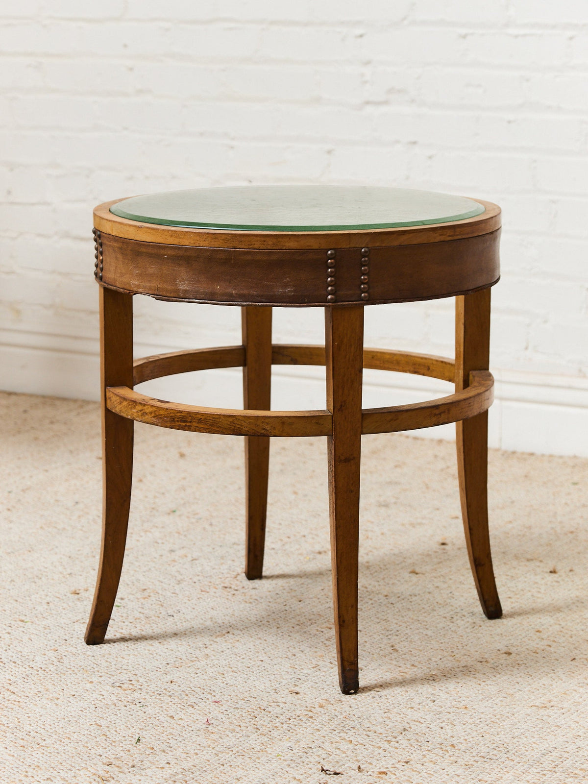 Art Deco Table with Glass Top