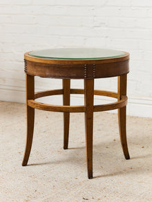 Art Deco Table with Glass Top