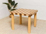 Checker, Blonde and Walnut Dining Table