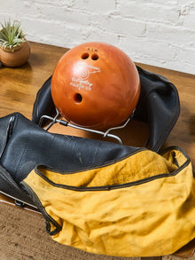 Vintage Brunswick Bowling Ball and Bag