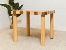 Checker, Blonde and Walnut Dining Table