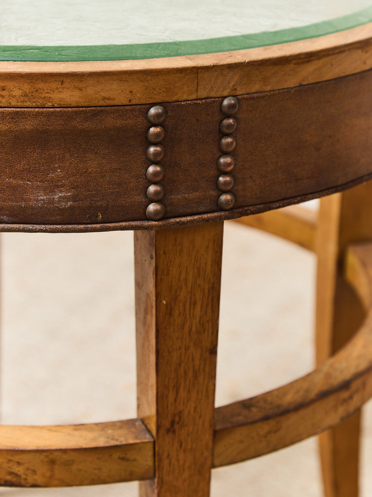 Art Deco Table with Glass Top