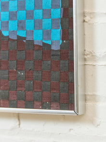 Blue Self Portrait Fabric Weaving #2 by Richard Proctor