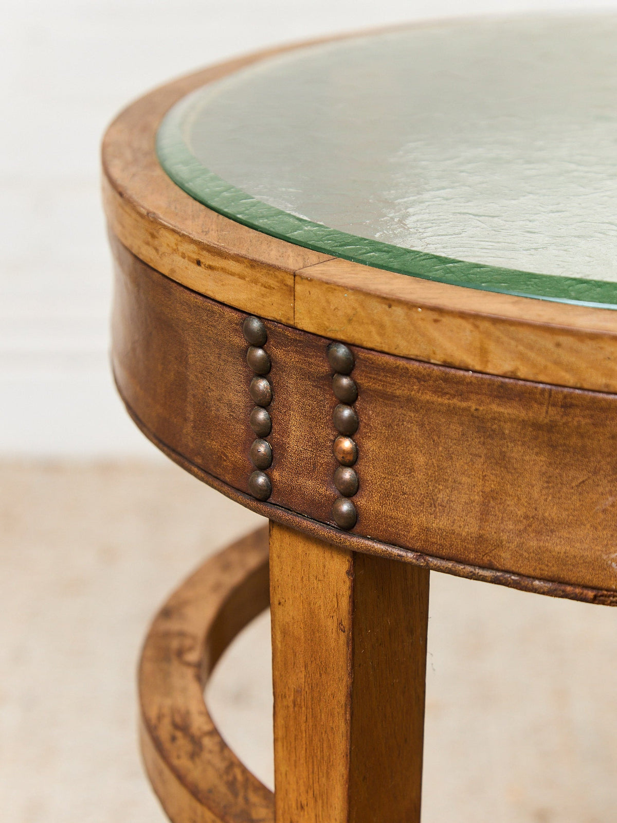Art Deco Table with Glass Top