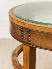 Art Deco Table with Glass Top