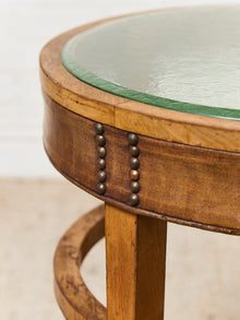 Art Deco Table with Glass Top