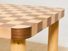 Checker, Blonde and Walnut Dining Table