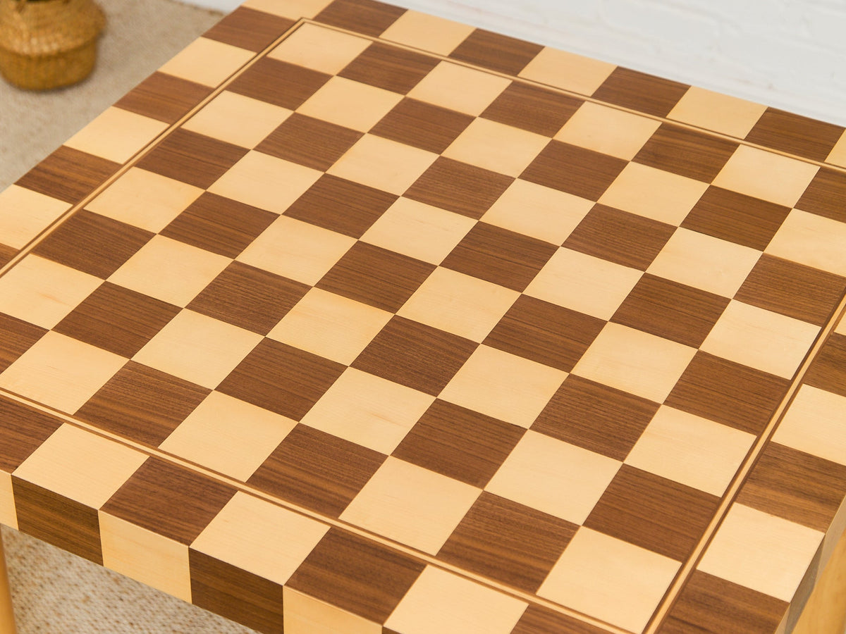 Checker, Blonde and Walnut Dining Table