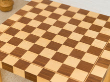 Checker, Blonde and Walnut Dining Table