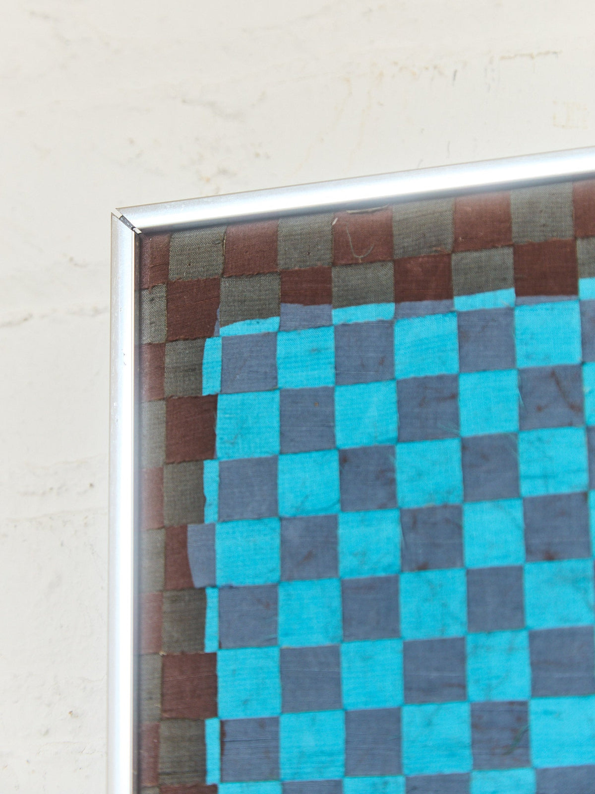 Blue Self Portrait Fabric Weaving #2 by Richard Proctor