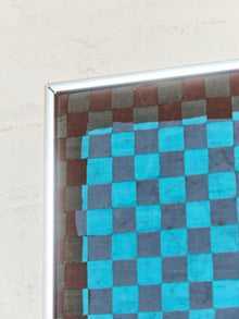 Blue Self Portrait Fabric Weaving #2 by Richard Proctor