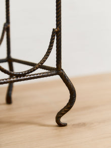 Antique Ornate Wrought Iron Pagoda-Style Wine Rack