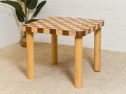 Checker, Blonde and Walnut Dining Table