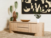 Milan Curved Blonde Credenza