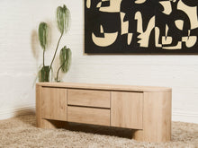 Milan Curved Blonde Credenza