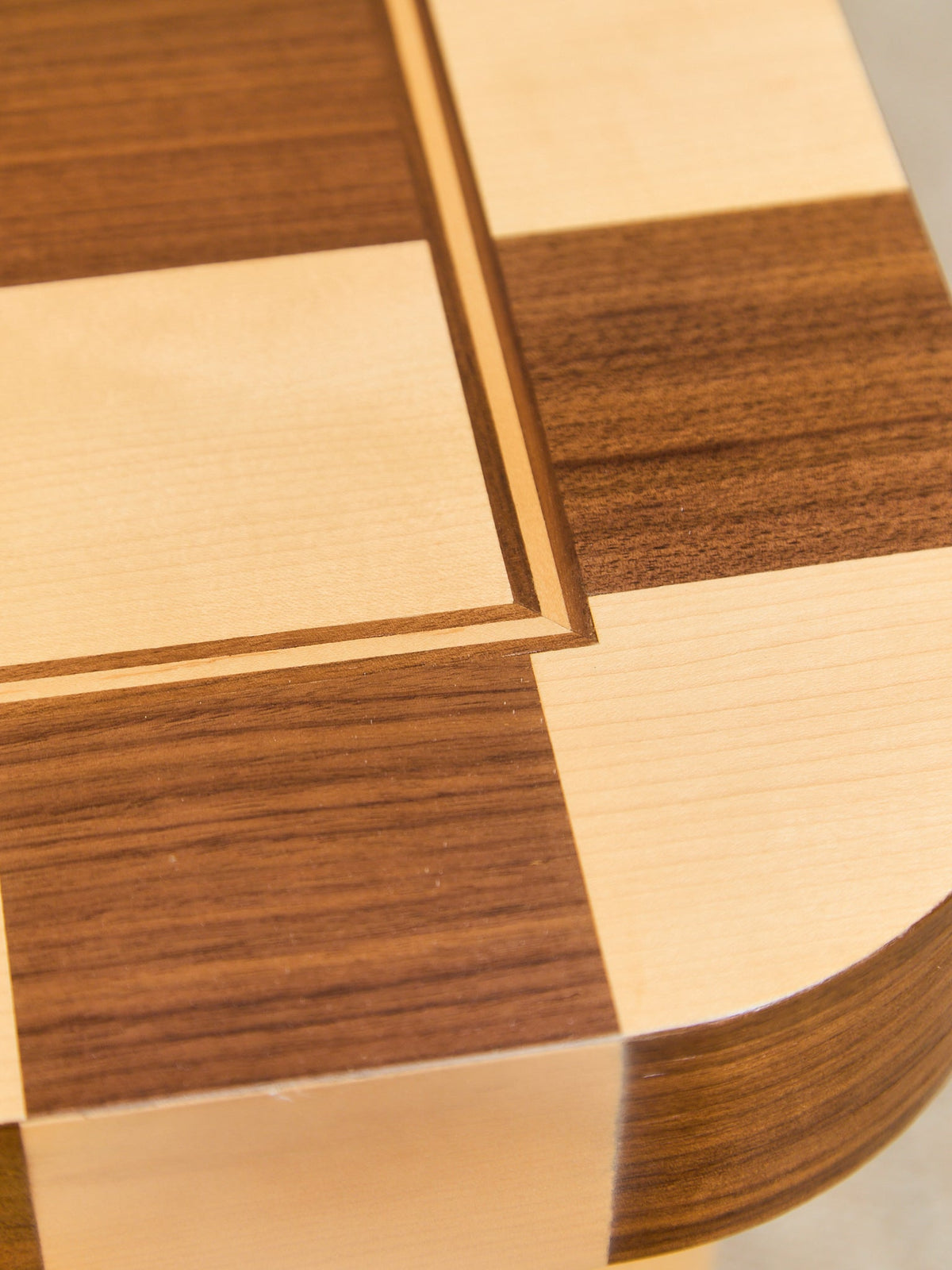 Checker, Blonde and Walnut Dining Table