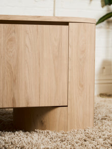 Milan Curved Blonde Credenza