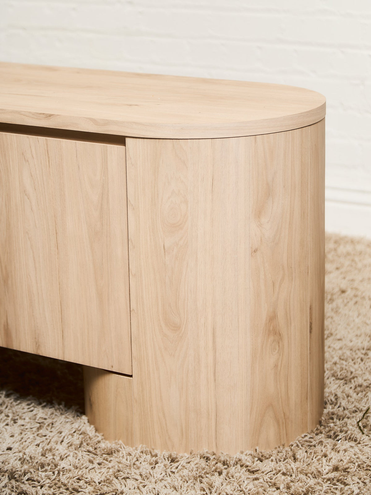 Milan Curved Blonde Credenza