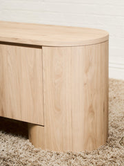 Milan Curved Blonde Credenza