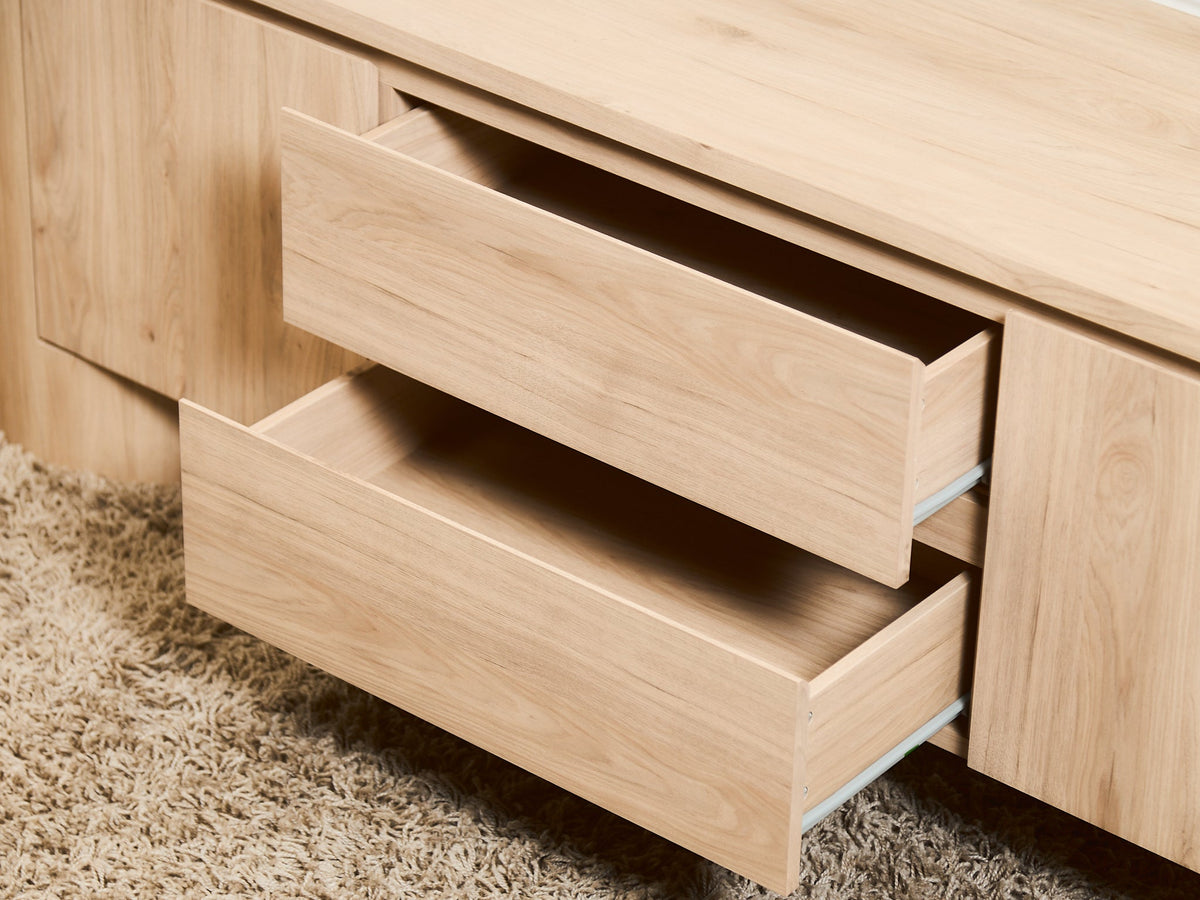 Milan Curved Blonde Credenza