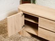 Milan Curved Blonde Credenza