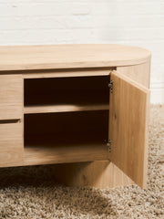 Milan Curved Blonde Credenza