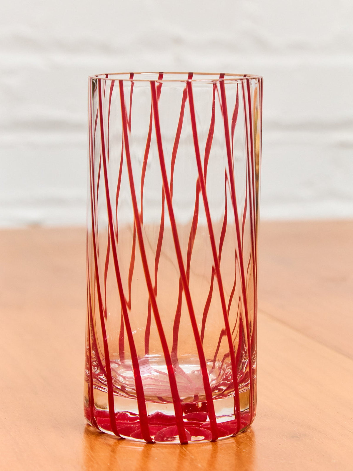 Hand blown Candy Cane Holiday Glasses