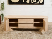 Milan Curved Blonde Credenza