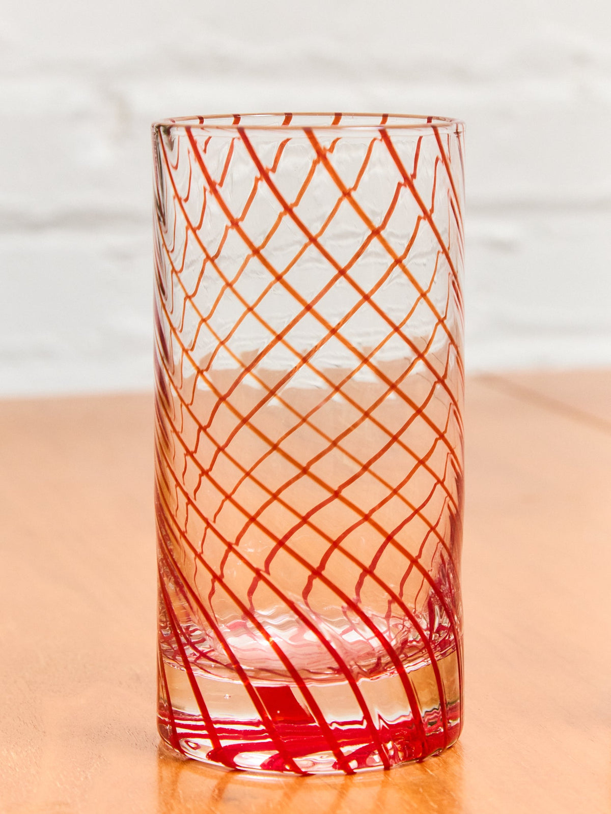 Hand blown Candy Cane Holiday Glasses