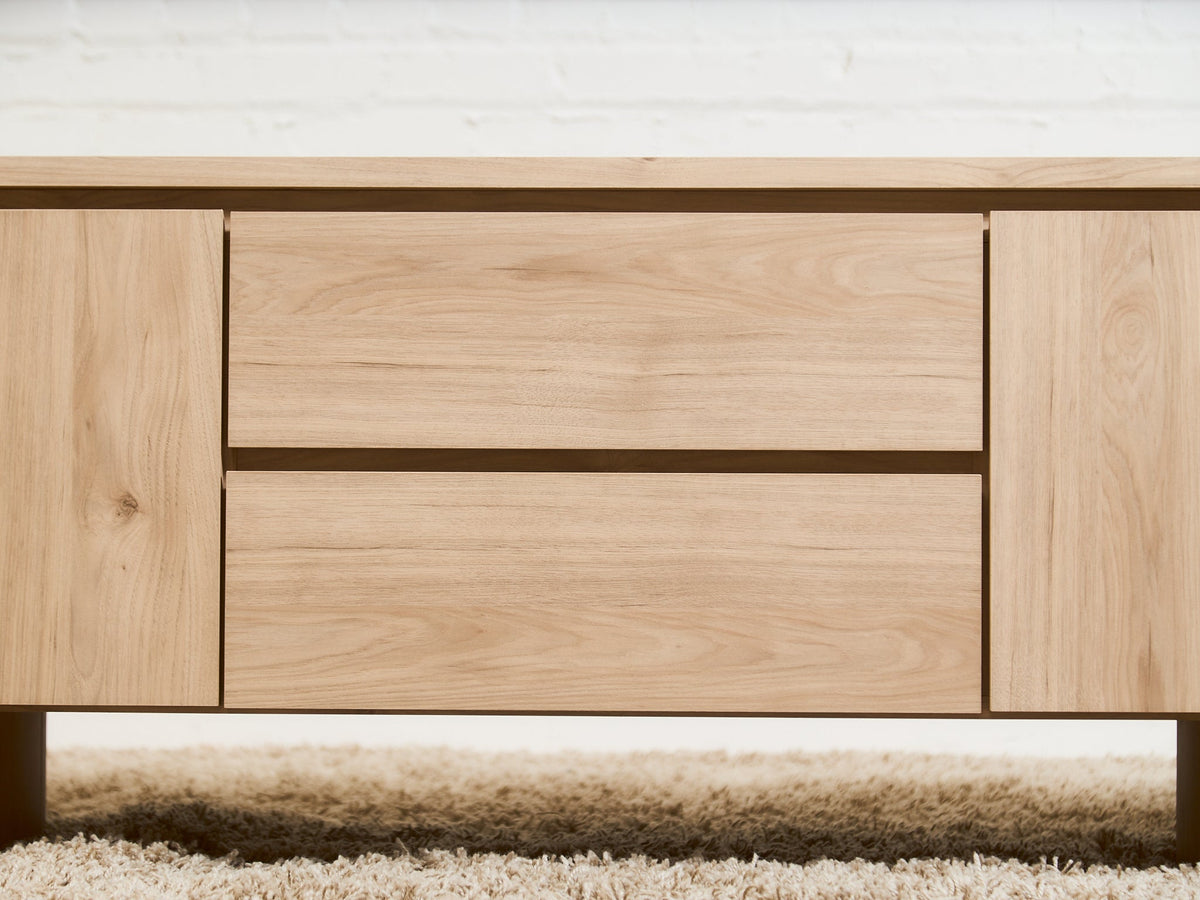 Milan Curved Blonde Credenza