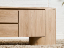Milan Curved Blonde Credenza
