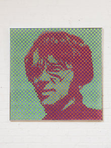 1960's Original Red and Green Woven Self Portrait by Richard Proctor