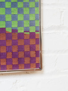 1960's Original Red and Green Woven Self Portrait by Richard Proctor