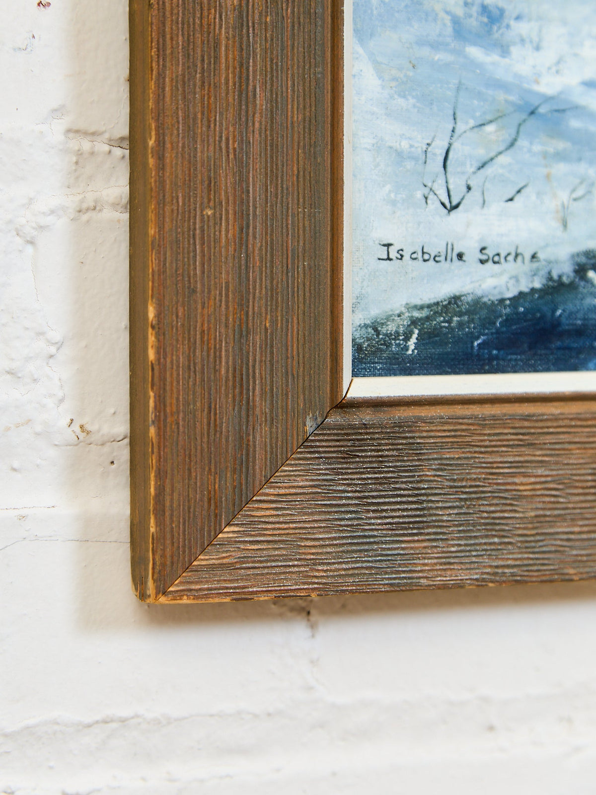 Beautiful Christmas Winter Landscape Oil Painting Snowy Landscape Signed Isabella
