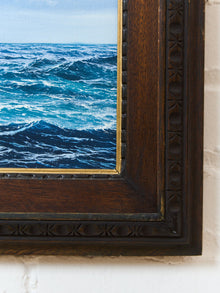 Vintage Tall Ship Sailing Oil Painting Nautical Maritime Seascape Framed Signed