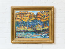 Autumn Reflections Vintage Landscape Painting